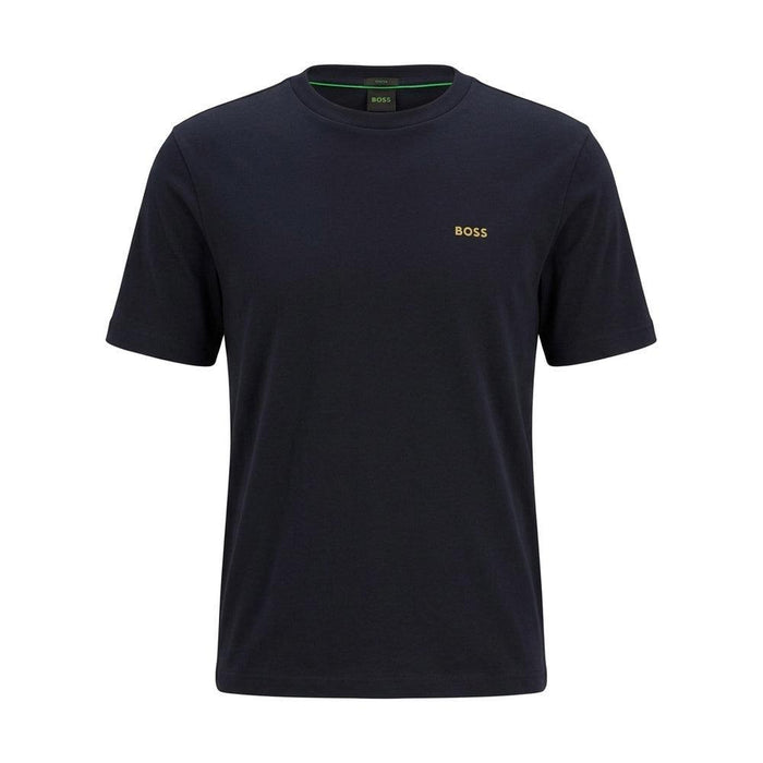 BOSS Crew Neck Tee T-Shirt Dark Blue Gold Logo