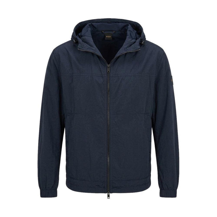 BOSS Orip Lightweight Hooded Jacket Dark Blue