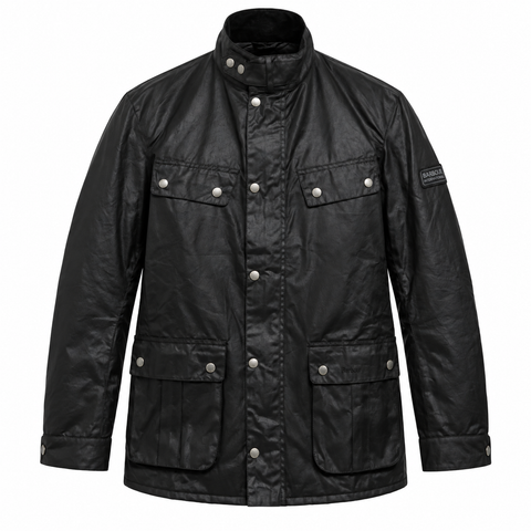 Barbour International Duke Wax Jacket Black