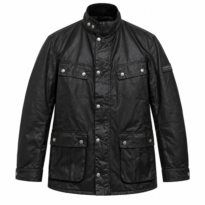 Barbour International Duke Wax Jacket Black
