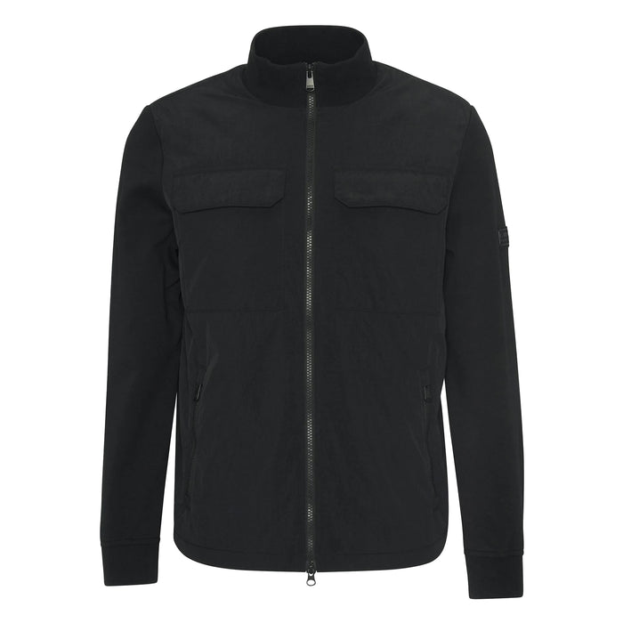 Barbour International Ethan Funnel Neck Quilted Sweat Jacket Black