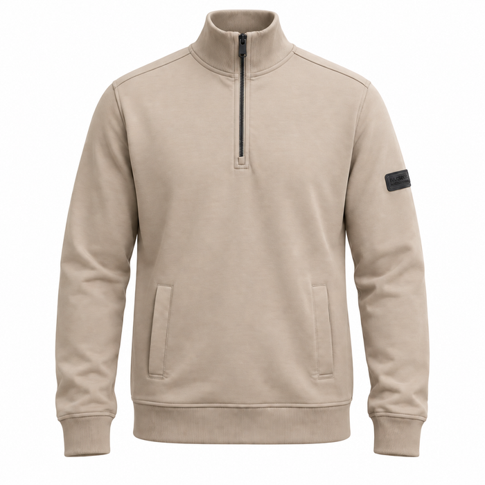 Barbour International Ilford Interlock Funnel Neck Sweatshirt Concrete