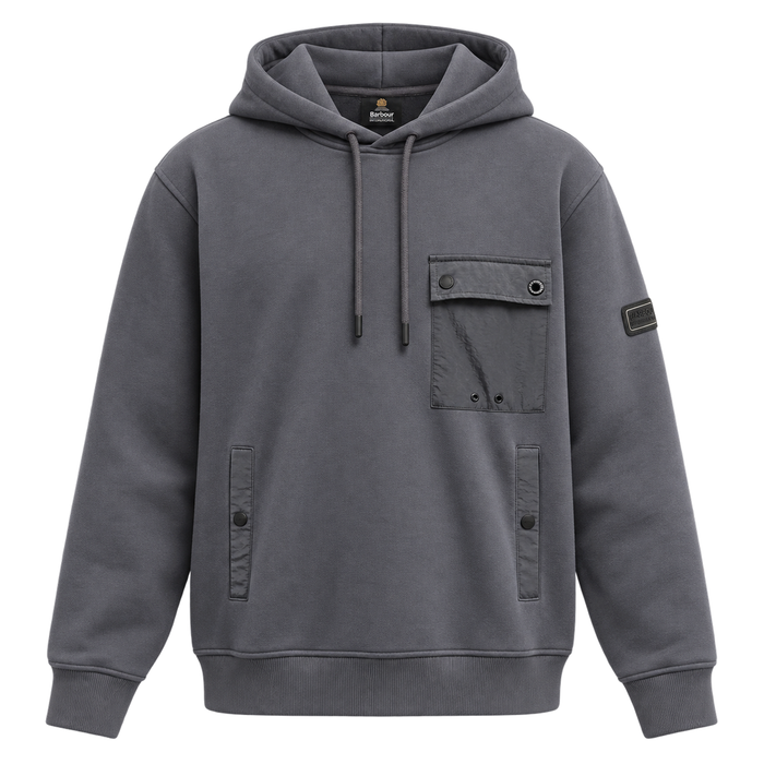 Barbour International Inline Hooded Sweatshirt Asphalt