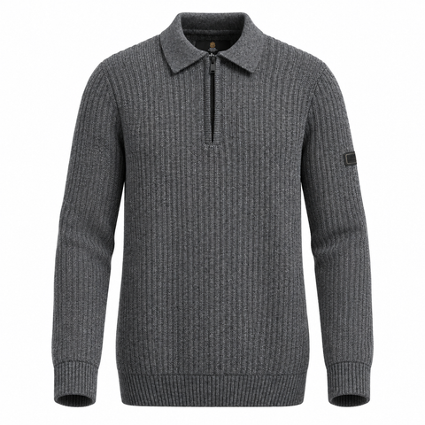 Barbour International Oxham Half Zip Jumper Asphalt