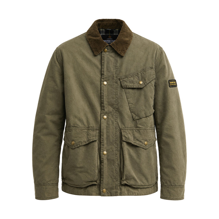 Barbour International Winter Drifter Washed Waxed Jacket Olive Night