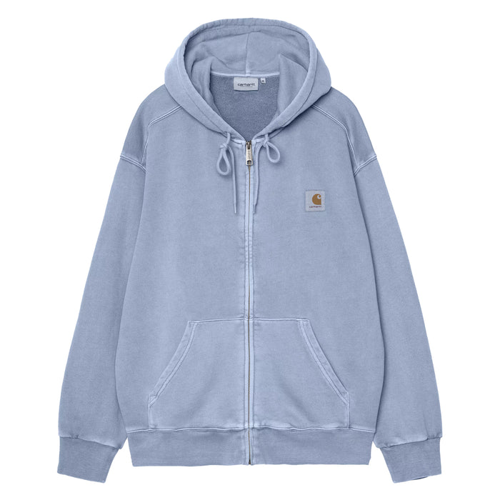 Carhartt WIP Hooded Nelson Sweatshirt Jacket Gentle Blue/Garment Dyed