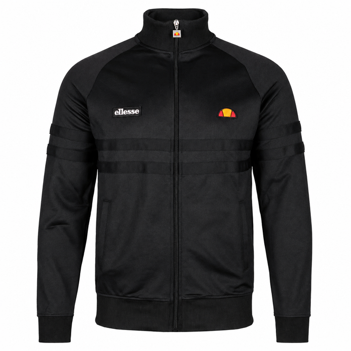 Ellesse Rimini Track Top Jacket Black Mono