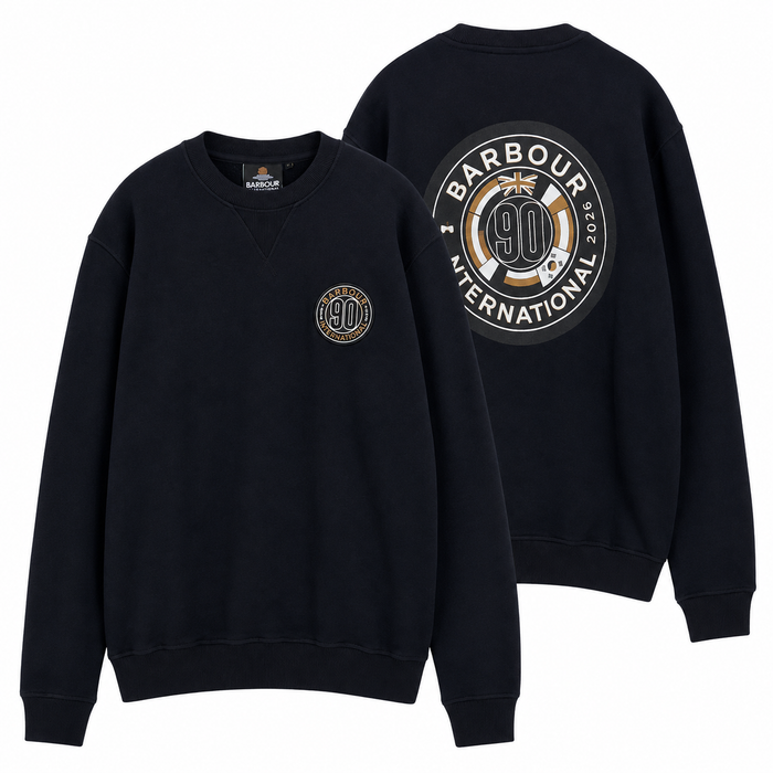 Barbour International 90th Anniversary Graphic Sweatshirt Black