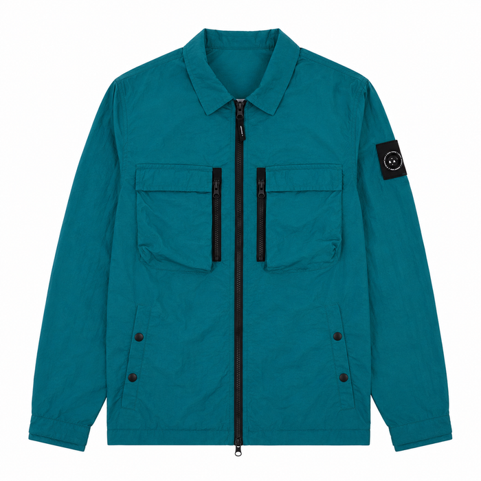 Marshall Artist Amerigo Hooded Overshirt Teal