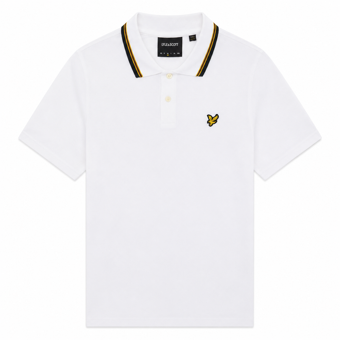Lyle & Scott Tipped Track Polo Shirt White