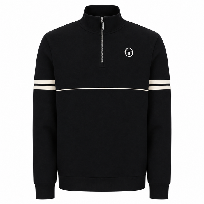 Sergio Tacchini Orion 1/4 Zip Sweatshirt Black/Peyote