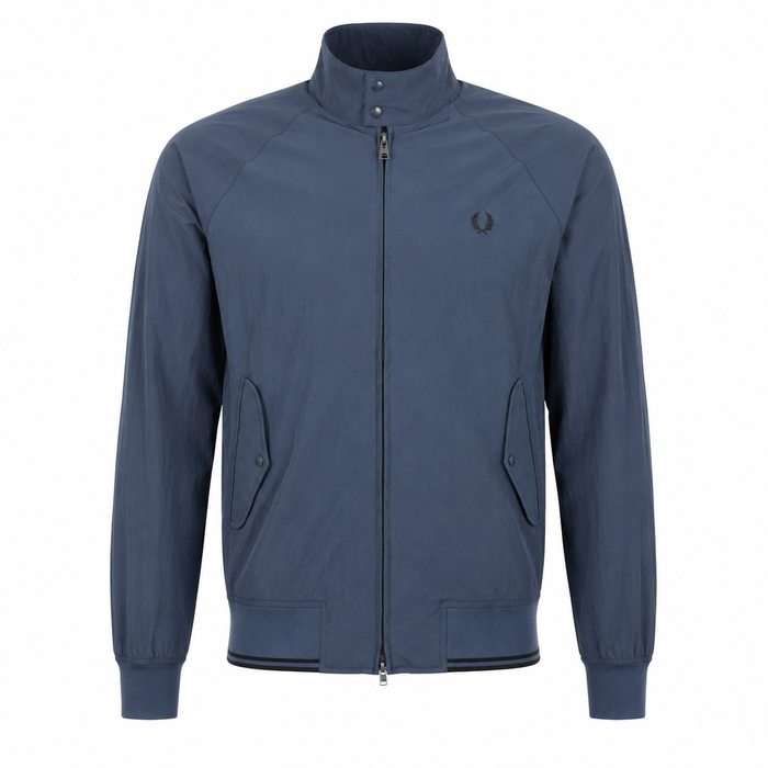 Fred Perry Crinkle Harrington Jacket Dark Airforce