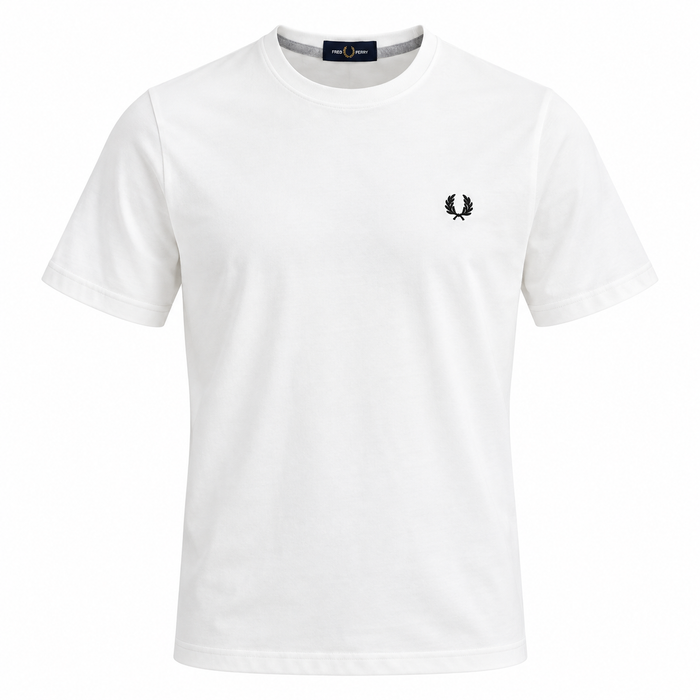 Fred Perry Crew Neck T-Shirt Snow White