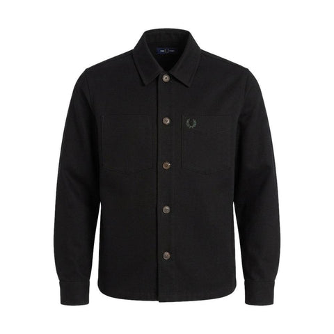 Fred Perry Brushed Twill Overshirt Black