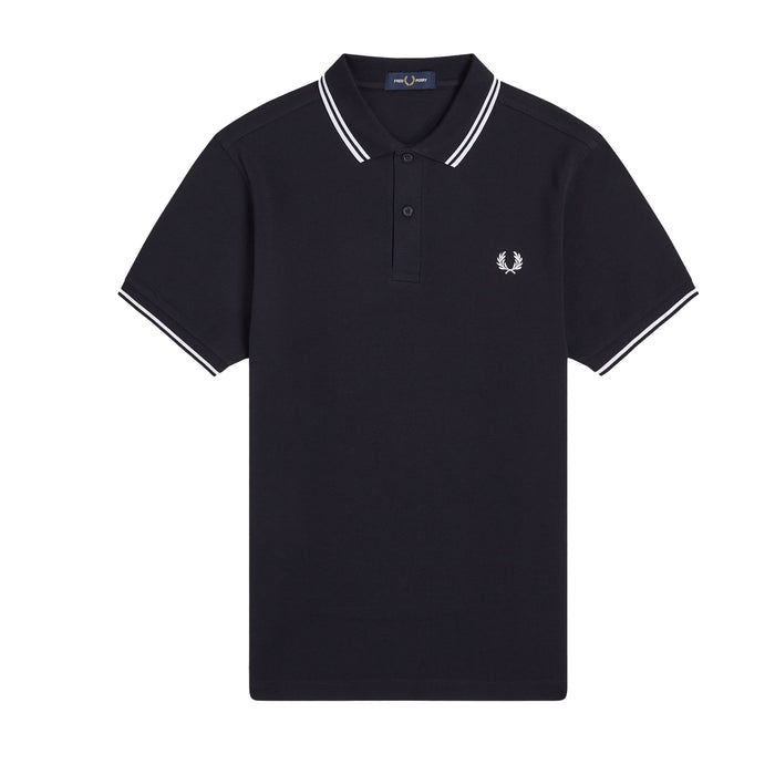 Fred Perry Twin Tipped Polo Shirt Navy/White