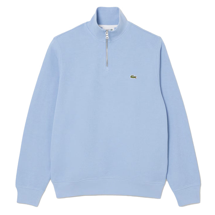 Lacoste Zip-Up High Neck Interlock Sweatshirt Light Blue