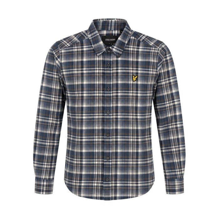 Lyle & Scott L/S Brushed Check Shirt Aegean Blue