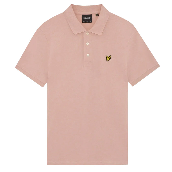 Lyle & Scott Plain Polo Shirt Pink Grapefruit