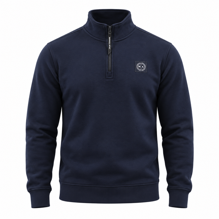 Marshall Artist Marchio 1/4 Zip Sweatshirt Navy