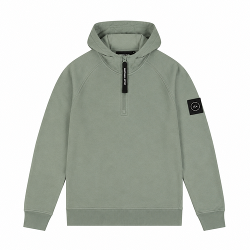 Marshall Artist Stanford Quarter Zip Hoodie Sage