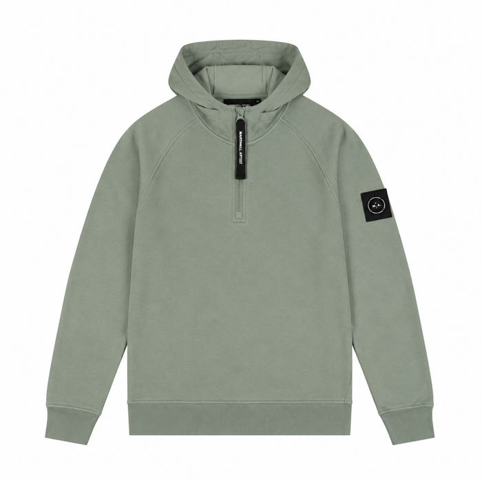 Marshall Artist Stanford Quarter Zip Hoodie Sage