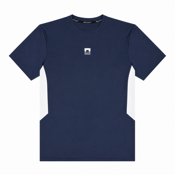 REFLECT Zone Tech T-Shirt Navy Blue/White