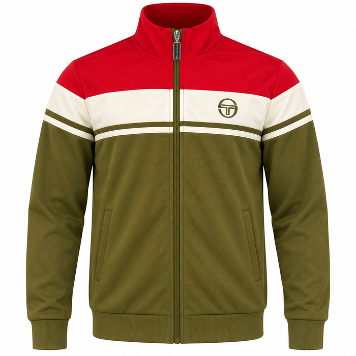 Sergio Tacchini Damarindo Track Top Jacket Adrenaline Rush/Gardenia/Dark Olive