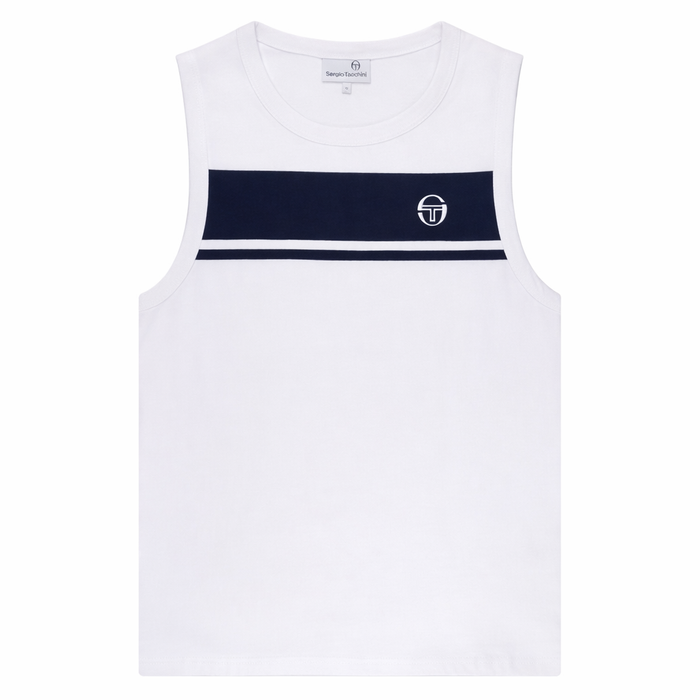 Sergio Tacchini Damarindo Vest White/Maritime Blue