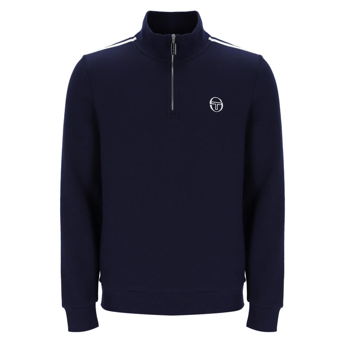 Sergio Tacchini Locchi 1/4 Zip Sweatshirt Maritime Blue/White