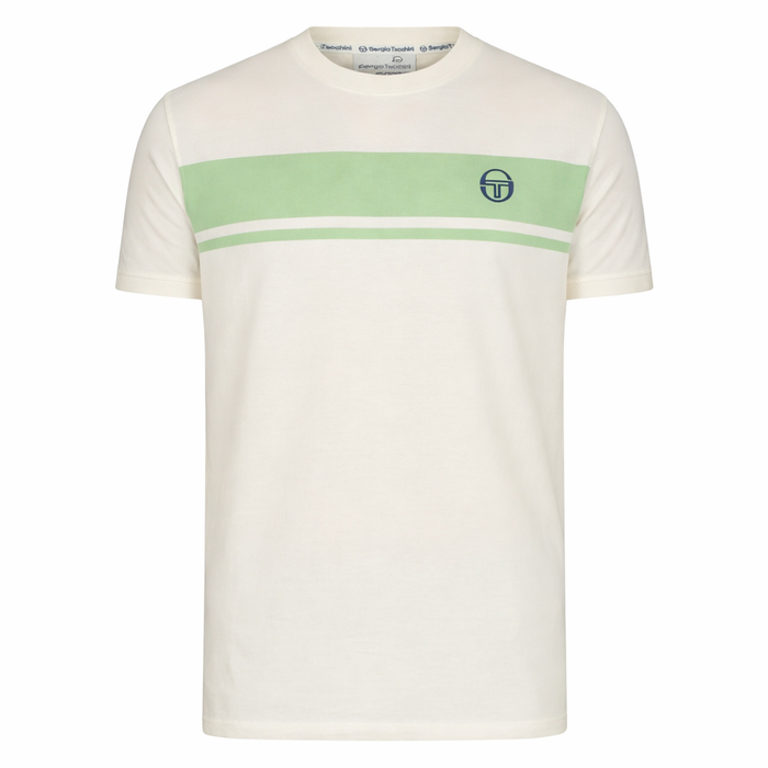 Sergio Tacchini Master Crew Neck T-Shirt Gardenia/Quiet Green