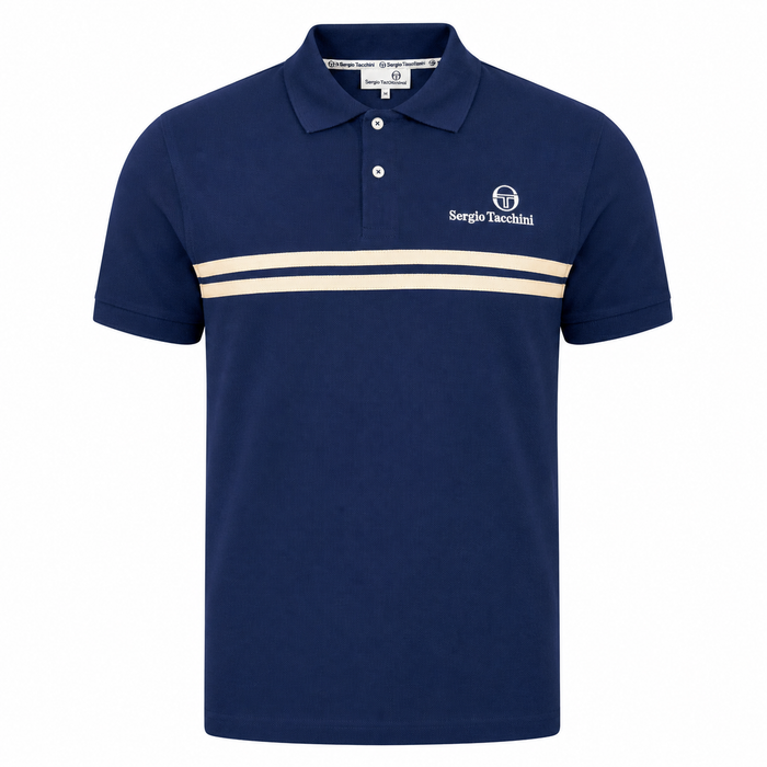 Sergio Tacchini New Supermac Polo Shirt Maritime Blue/Peyote