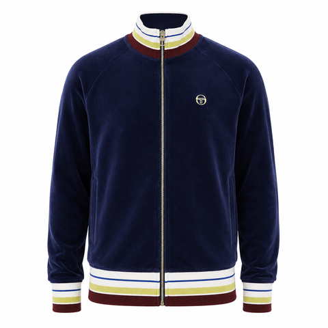 Sergio Tacchini Sartori Velour Track Top Jacket Maritime Blue