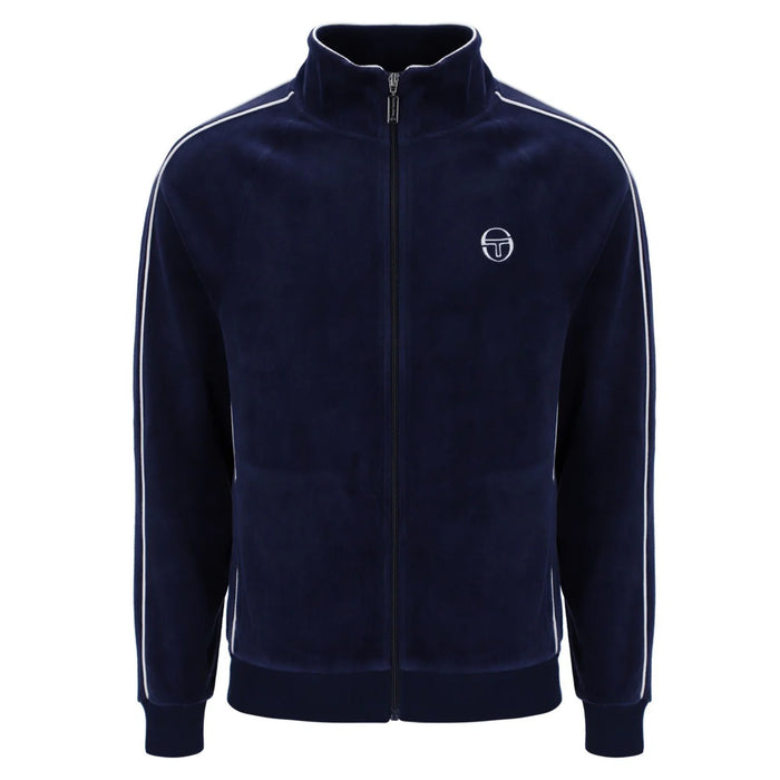 Sergio Tacchini Tasso Velour Track Top Jacket Maritime Blue/White