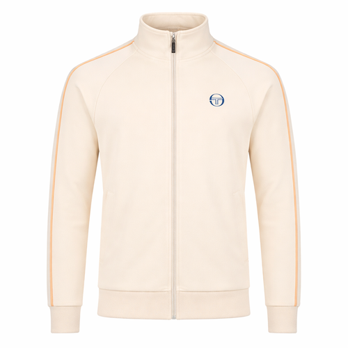 Sergio Tacchini Tasso Velour Track Top Jacket Sandshell/Orange Pepper