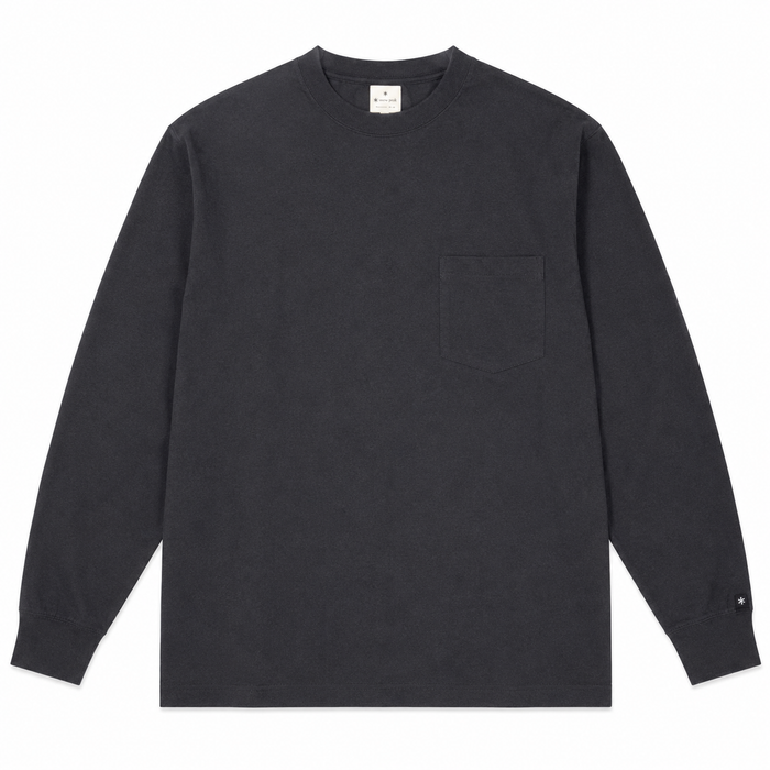 Snow Peak Recycled Cotton Heavy Long Sleeve T-Shirt Black