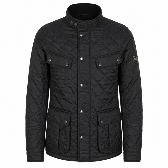 Barbour International Tourer Ariel Polar Quilt Jacket Black