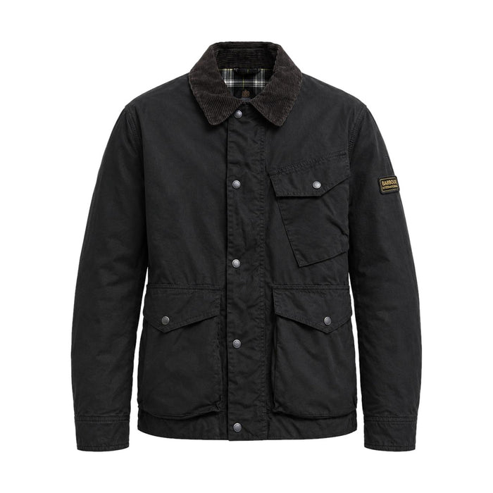 Barbour International Winter Drifter Washed Waxed Jacket Black