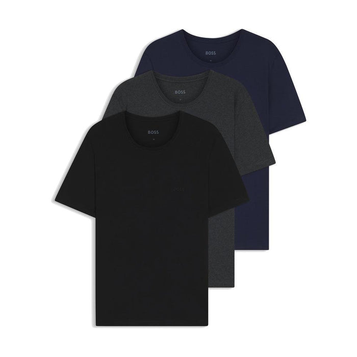 BOSS 3 Pack Classic T-Shirts Black/Dark Grey/Navy