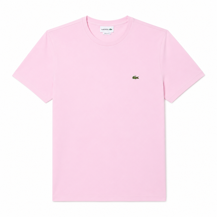 Lacoste Cotton Pima Crew Neck T-Shirt Pink