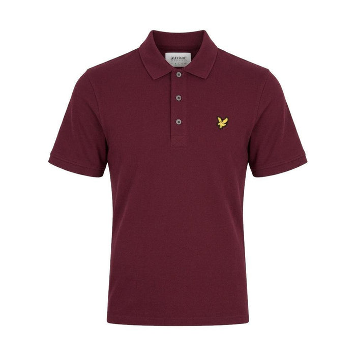 Lyle & Scott Plain Polo Shirt Burgundy