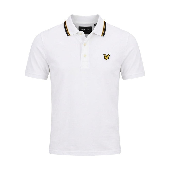 Lyle & Scott Tipped Track Polo Shirt White