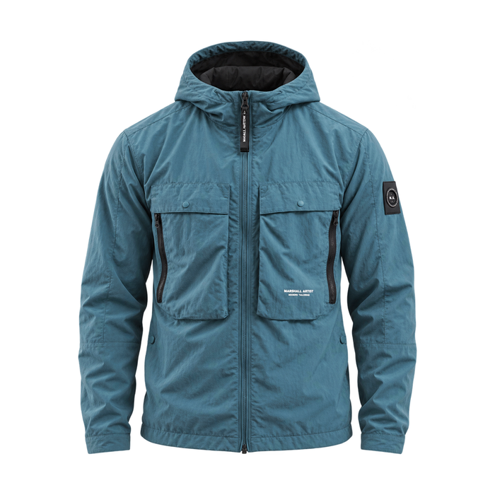 Marshall Artist Amerigo Hooded Overshirt Teal