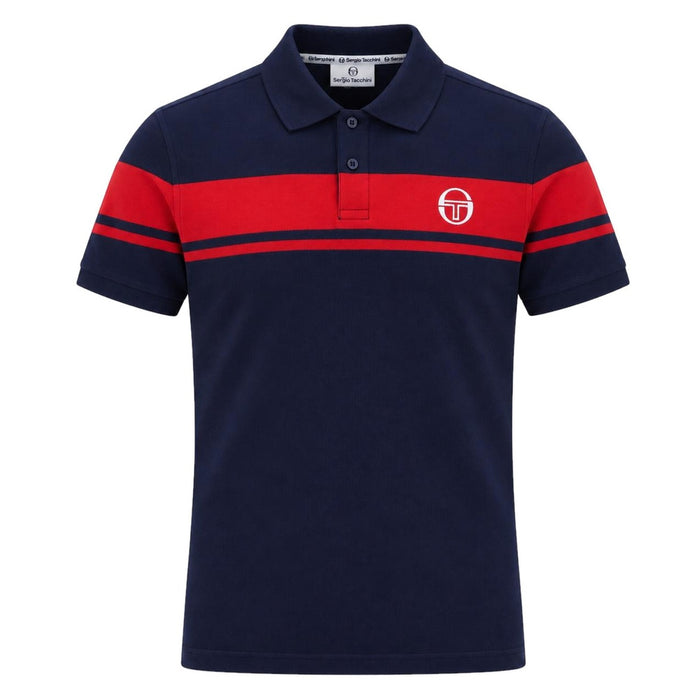 Sergio Tacchini Young Line Polo Shirt Maritime Blue/Adrenaline Rush