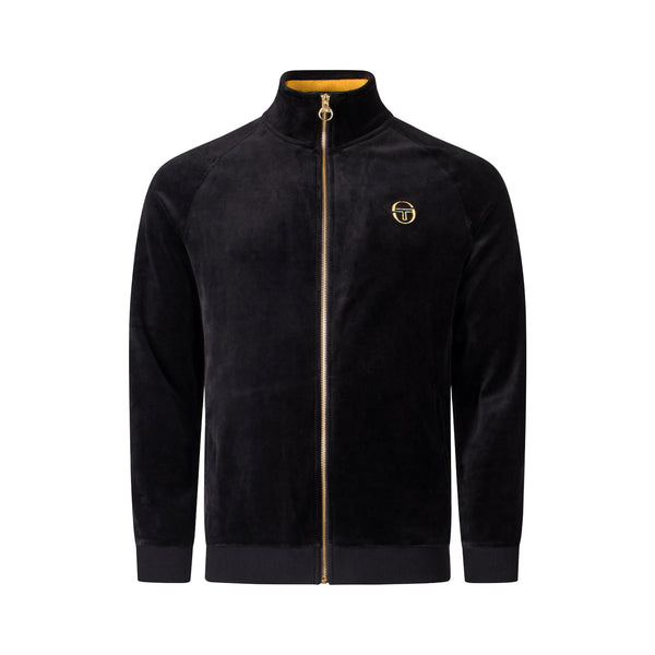 Sergio Tacchini Court Velour Track Top Jacket Black