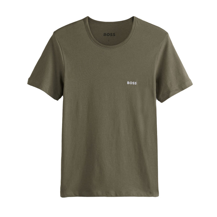 BOSS Cotton Basic T-Shirt Khaki Green