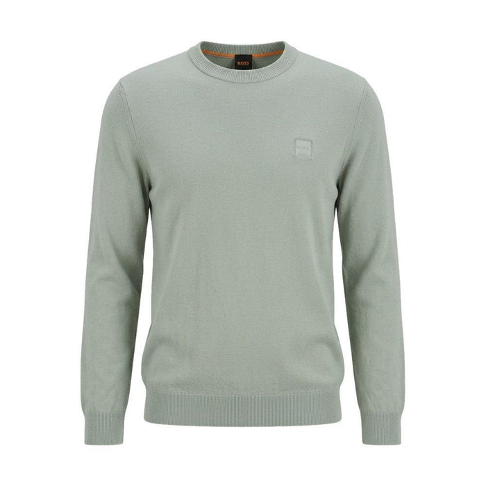 BOSS Kanovano Crew Neck Jumper Light Green