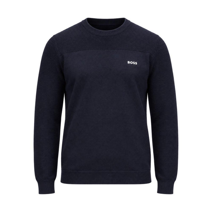 BOSS Momentum-X Crew Neck Jumper Dark Blue