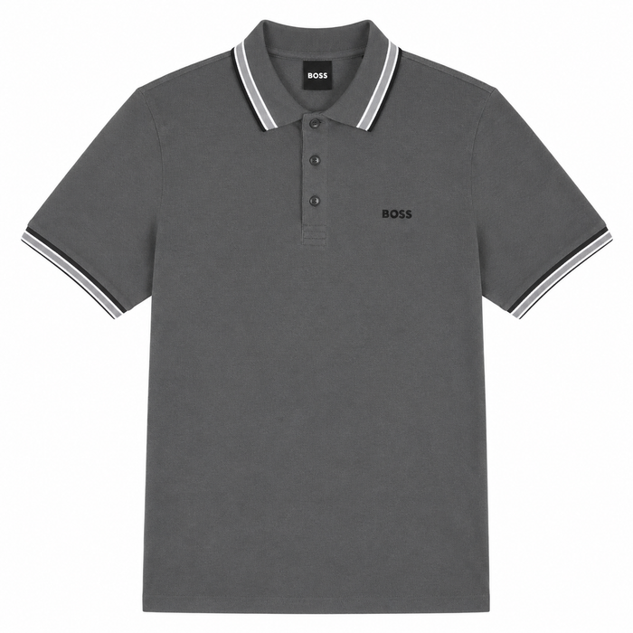 BOSS Paddy Piqué Polo Shirt Dark Grey
