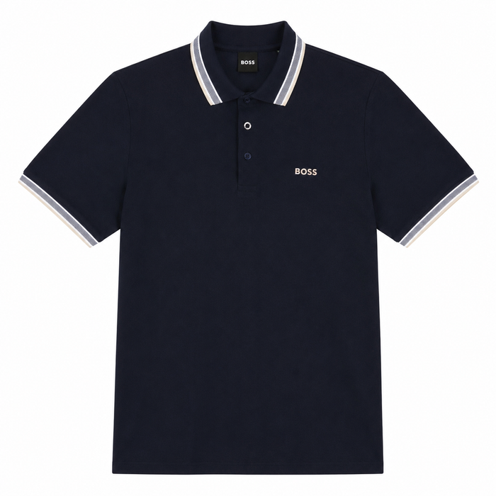 BOSS Paddy Piqué Polo Shirt Dark Navy Blue