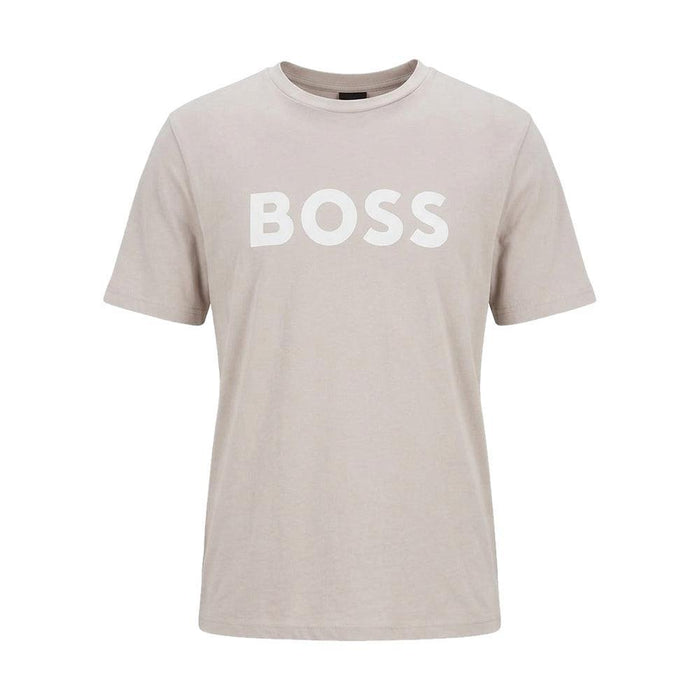 BOSS Thinking Logo T-Shirt Open Grey